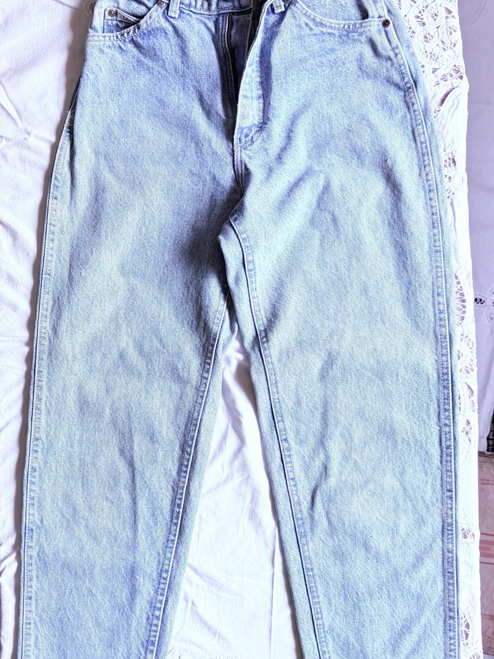 Vintage Lee High Rise Mom Jeans Light Wash Tapered Leg Women’s 5 Medium